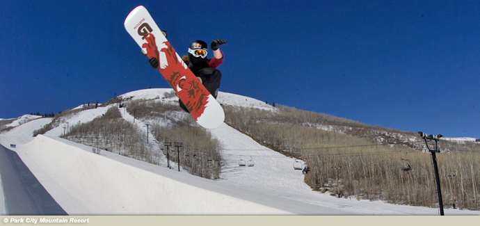 Snowboarder Jumping